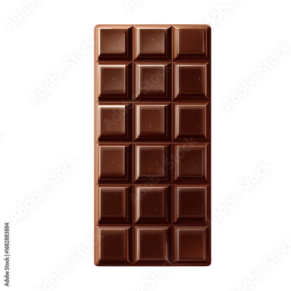 Obraz Chocolate bar isolated on transparent background, Indulge in a chocolate bar transparent background featuring caramel and dark chocolate snack delight sweet treat