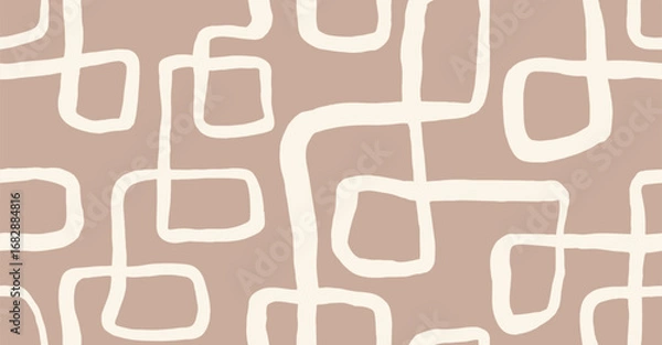 Obraz Abstract continue brush line aesthetic Contemporary seamless pattern