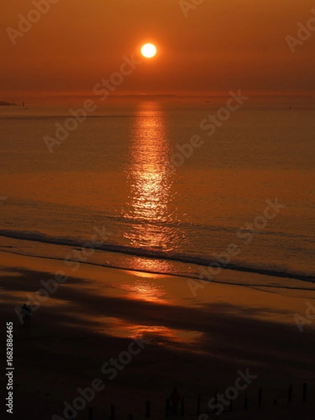 Fototapeta Coucher de soleil à Saint-Malo