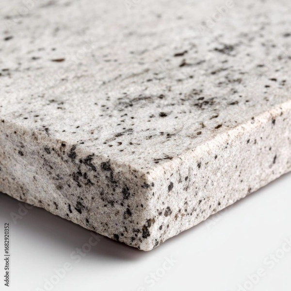 Fototapeta Close-Up View of Smooth Gray Stone Surface with Black Speckles