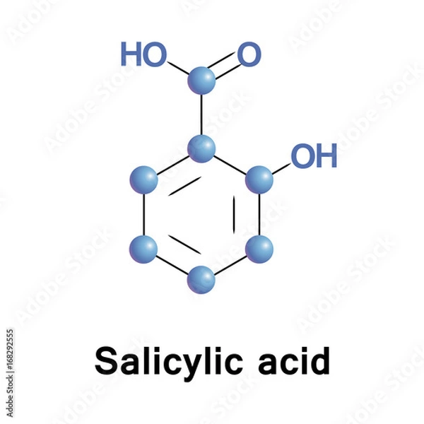 Fototapeta Salicylic lipophilic monohydroxybenzoic acid