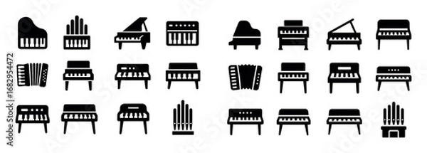 Fototapeta Musical Instruments Grid