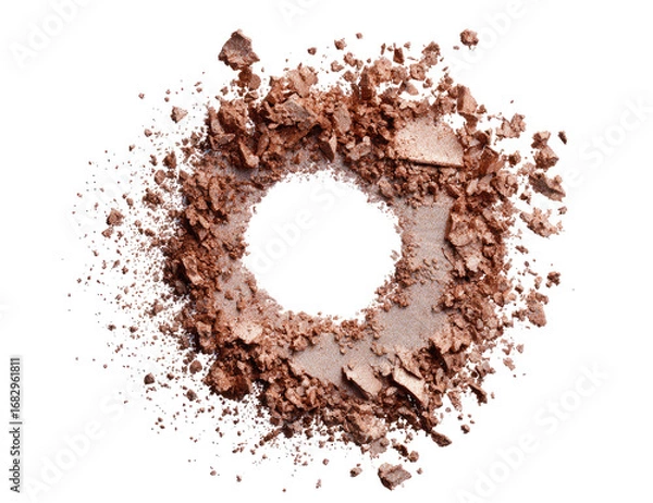 Fototapeta Powdered makeup, circular frame