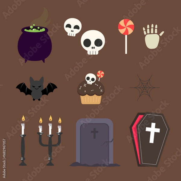 Obraz 할로윈 일러스트. 다양한 할로윈 일러스트 모음. 벡터 일러스트