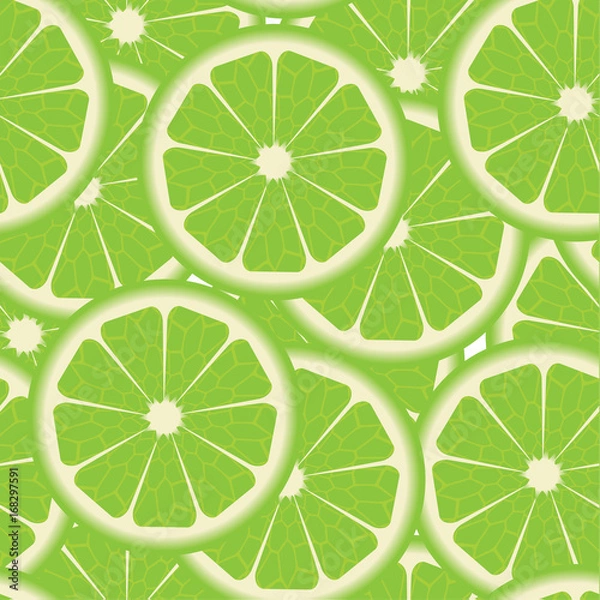 Obraz Seamless pattern with green limes