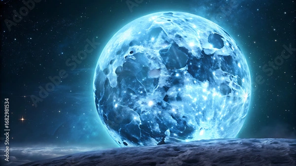 Fototapeta earth and moon