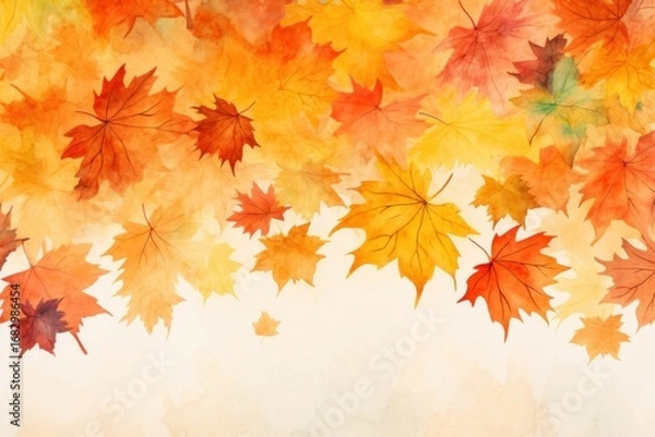 Obraz Autumn aesthetic background maple backgrounds autumn.