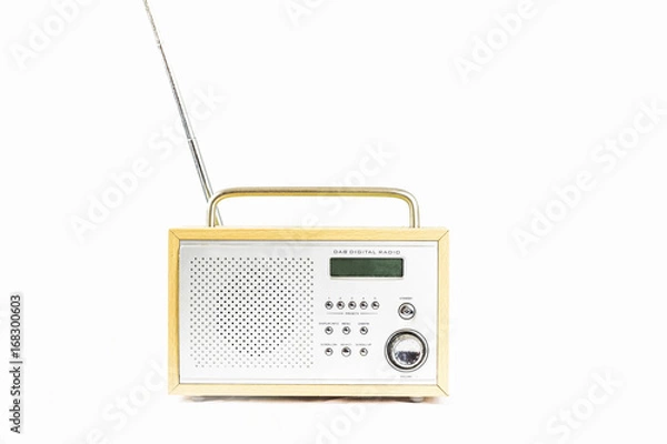 Fototapeta Porable DAB Digital radio front view