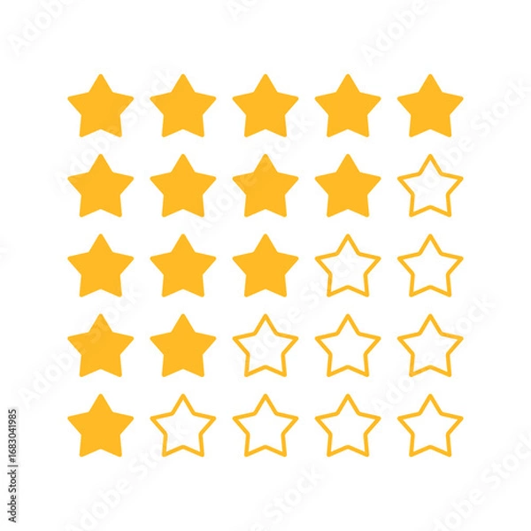 Fototapeta Multirow evaluation twinkles vector icon