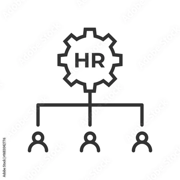 Fototapeta HR management linear vector icon