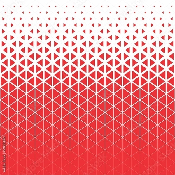Fototapeta Abstract polygon red and white graphic triangle pattern