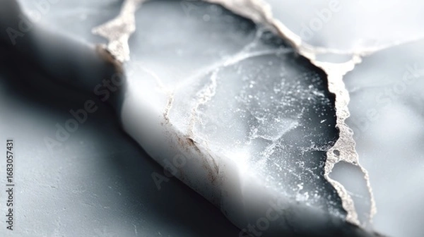 Fototapeta Elegant close-up of a marble slab highlighting unique patterns and textures in bright light