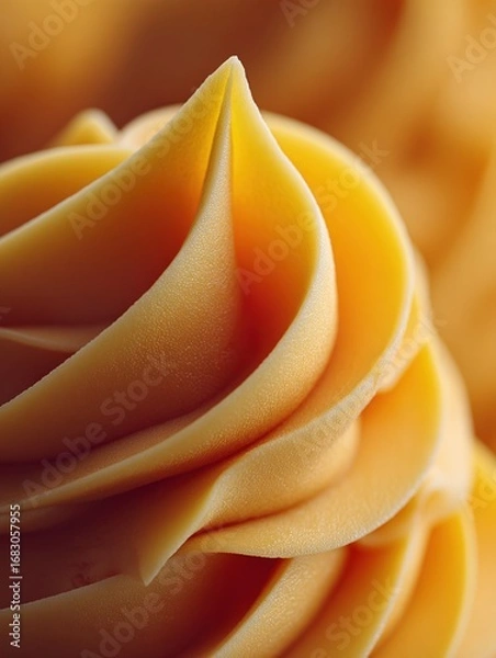 Fototapeta Delicious swirls of creamy dessert captured in close-up detail at a summer event