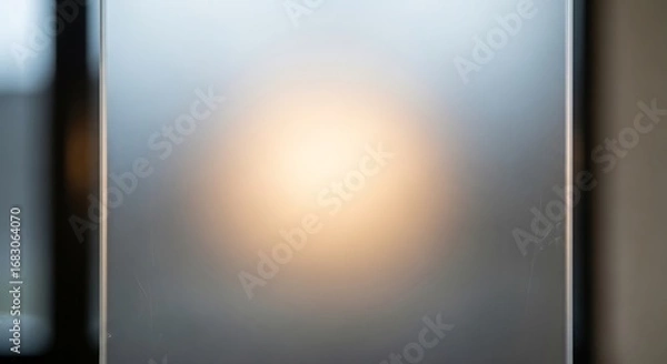 Fototapeta Abstract illuminated background with frosted glass and a soft halo glow
