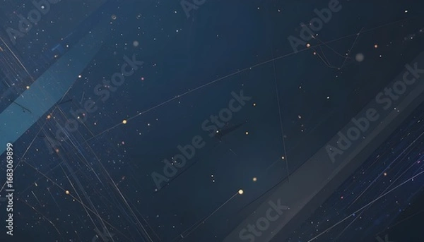 Fototapeta Abstract dark blue background with sleek overlapping lines for modern corporate design