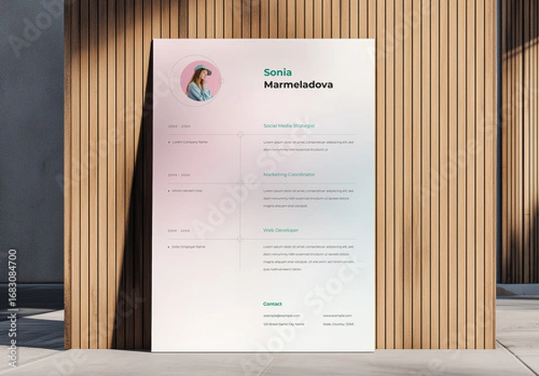 Obraz Simple Resume Layout
