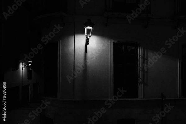 Fototapeta night streetlight