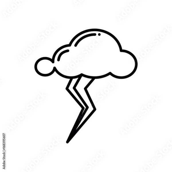 Obraz storm icon vector design template elegant style