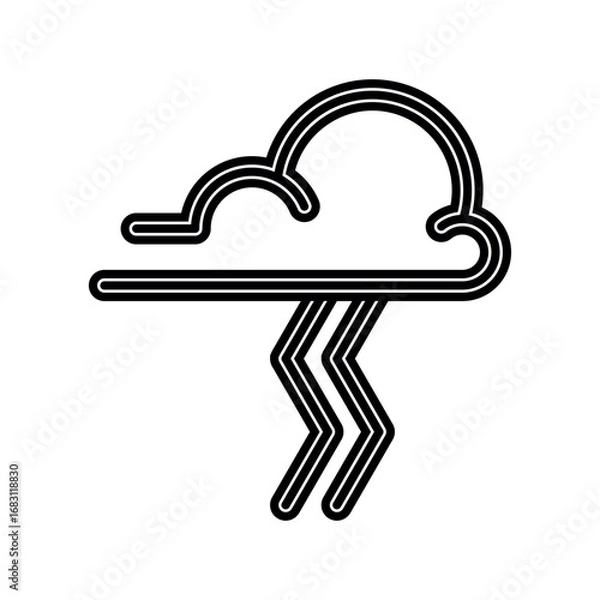 Obraz storm icon vector design template elegant style