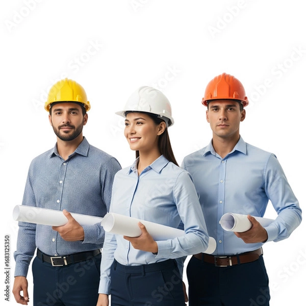 Fototapeta Architects and Engineers Team Work
