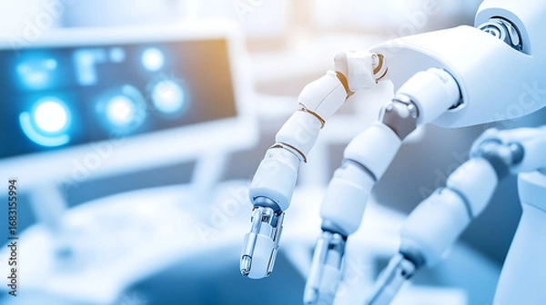 Obraz Robotic Arm in a High-Tech Laboratory Setting