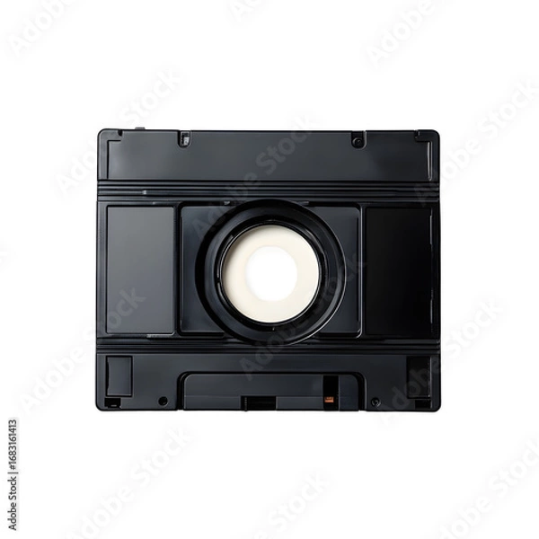 Fototapeta VHS Videocassette Front Side Isolated on White Background for Professionals