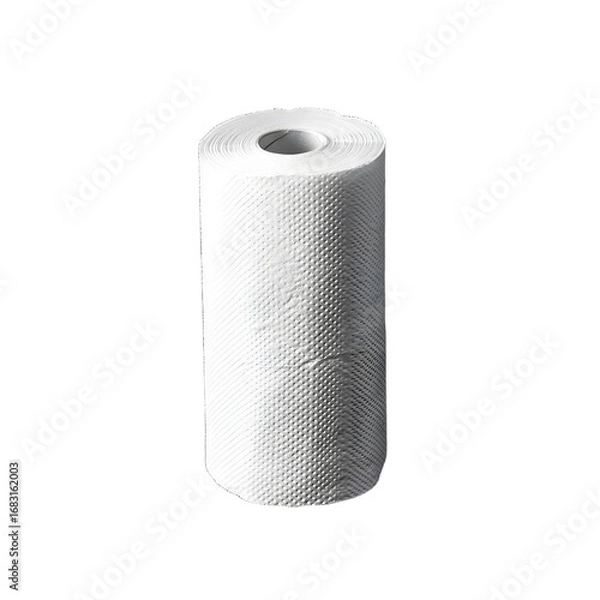 Fototapeta Elegant White Rolled Paper Towel on Black Background for Creative Projects
