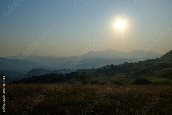 Obraz sunset in the mountains Italy