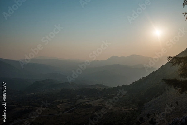 Obraz sunset in the mountains Italy
