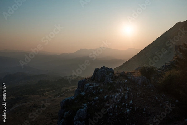 Obraz sunset in the mountains Italy