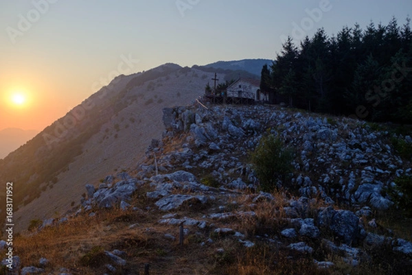 Obraz sunset in the mountains Italy