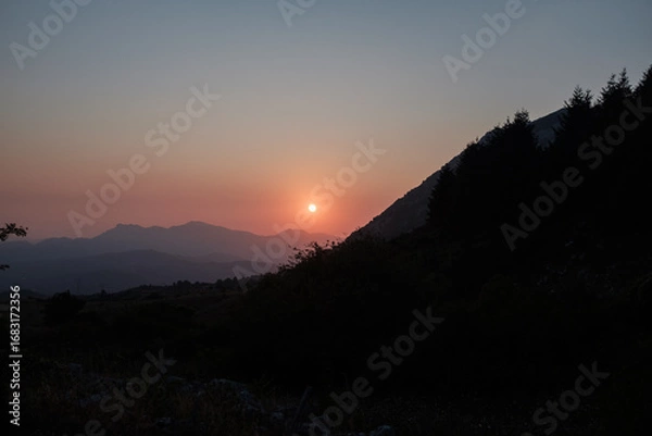 Obraz sunset in the mountains Italy