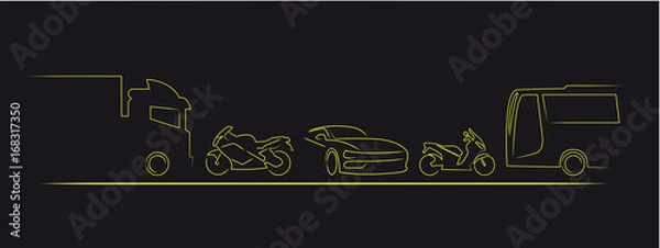 Obraz Symbol logo szkoły jazdy