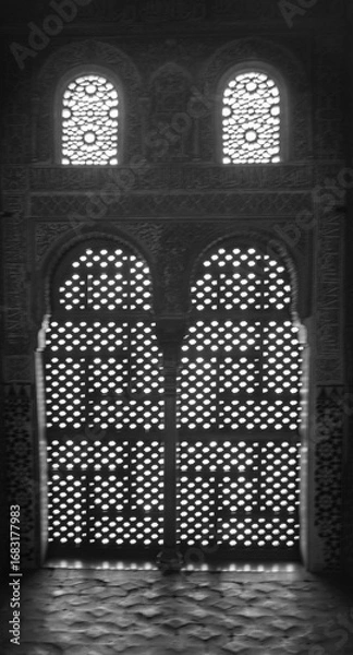 Obraz window in the Alhambra