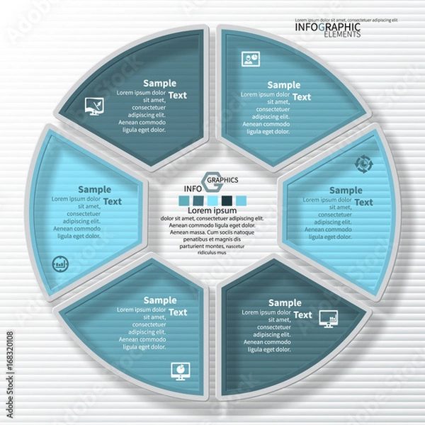 Obraz Abstract 3D Paper Infographics