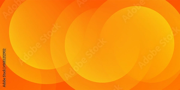 Fototapeta Abstract orange background with circles. Vector illustration