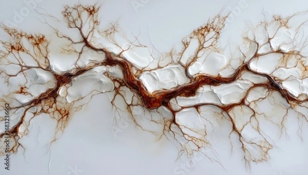 Fototapeta Abstract network of textured branches