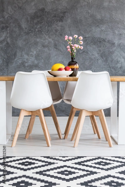 Fototapeta Table in modern dining room