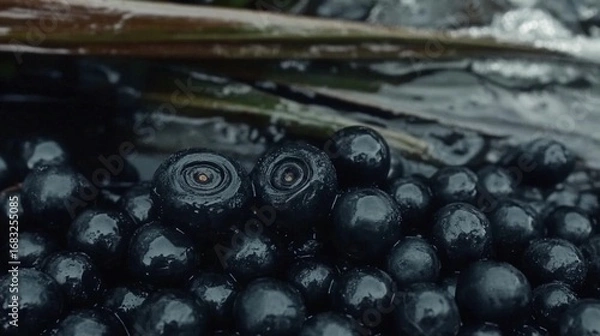 Obraz Dark Berries: Close-Up Shot