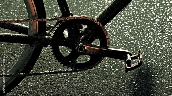 Obraz Bicycle Chain & Crankset Close-up