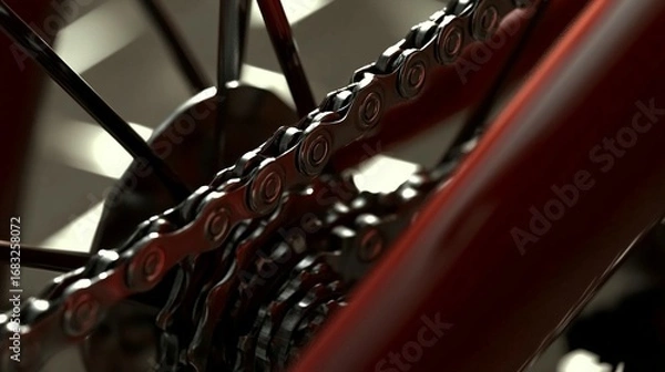 Obraz Bicycle Chain Drive Close-Up
