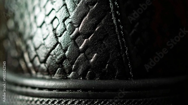 Obraz Close-up of Textured Black Material