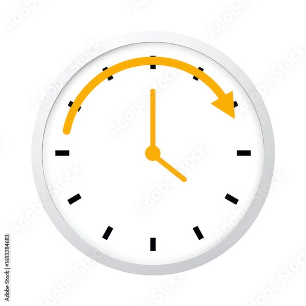 Obraz Clock illustration showcasing a return to daylight saving time concept