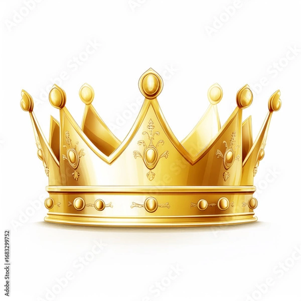 Obraz golden crown isolated on white