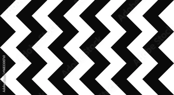 Obraz Bold Black and White Zigzag Chevron Seamless Pattern