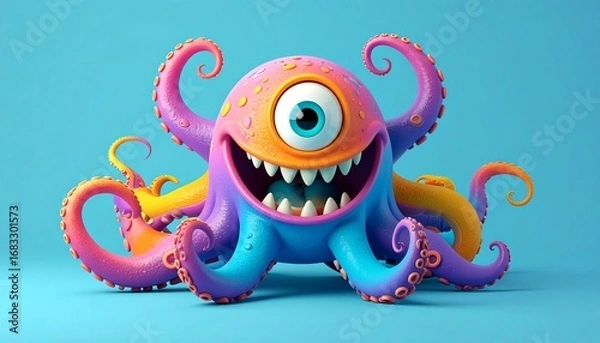 Fototapeta Tentacled Squiggly Smiler