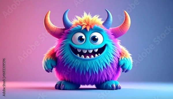 Obraz Fuzzy Horned Buddy