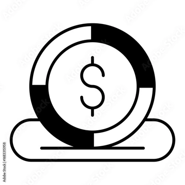 Fototapeta deposit icon dualtone