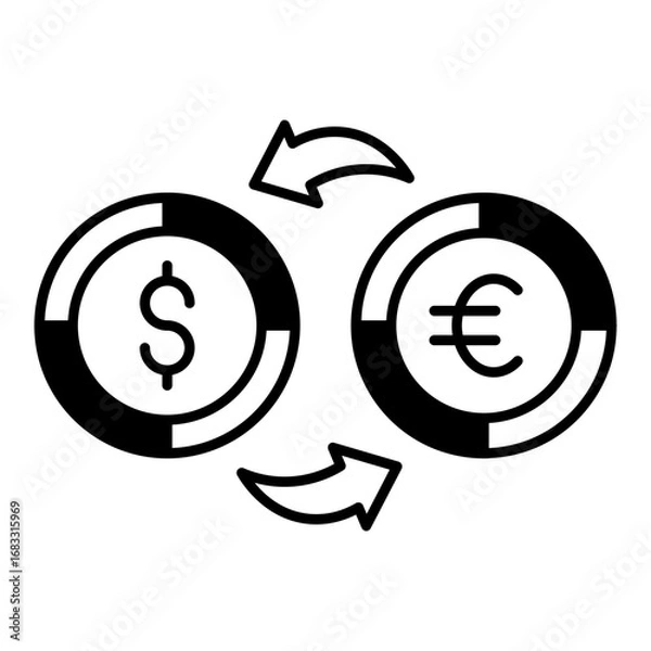 Fototapeta exchange icon dualtone