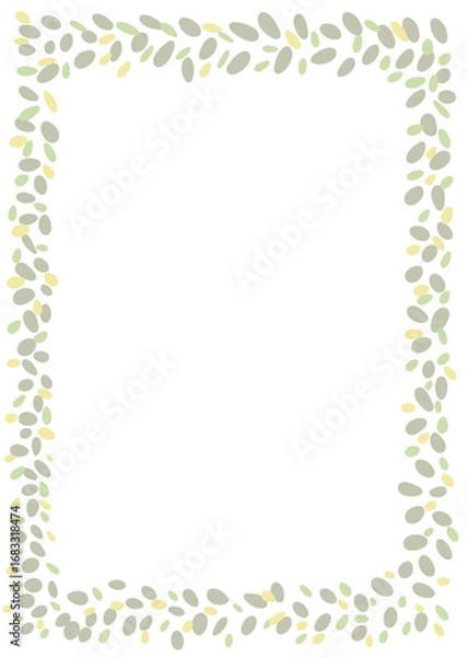 Obraz frame with green leaves